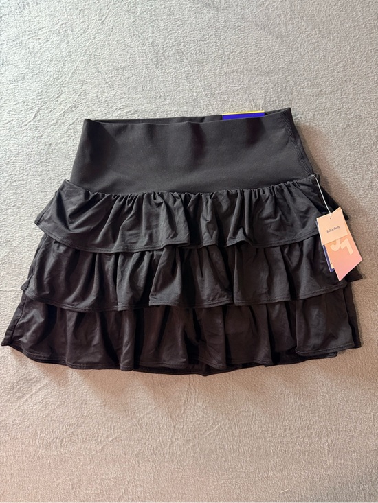 JoyLab Pants - JoyLab - Women's Black Tiered Ruffle Mini Skort with Wide Waistband